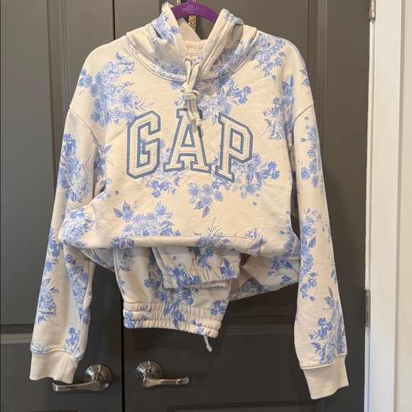 GAP Other - GAP Sz Large, Blue Floral Hoodie & Sweatpants Set